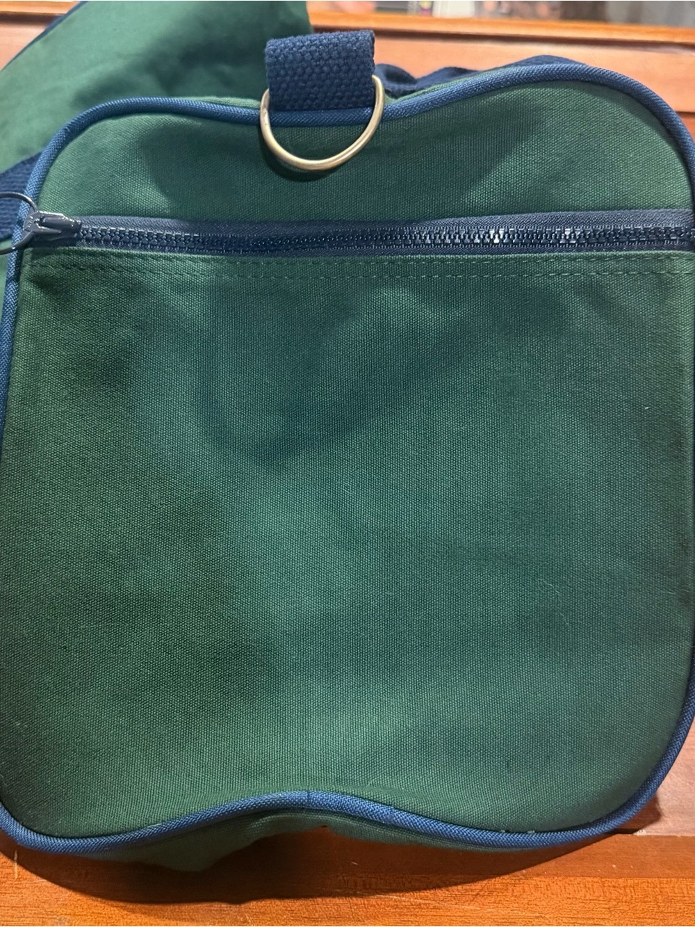 Vintage Rolex Duffle Bag Canvas Promotional Travel Gym Green W/ Blue Trim Strap - Picture 5 of 12